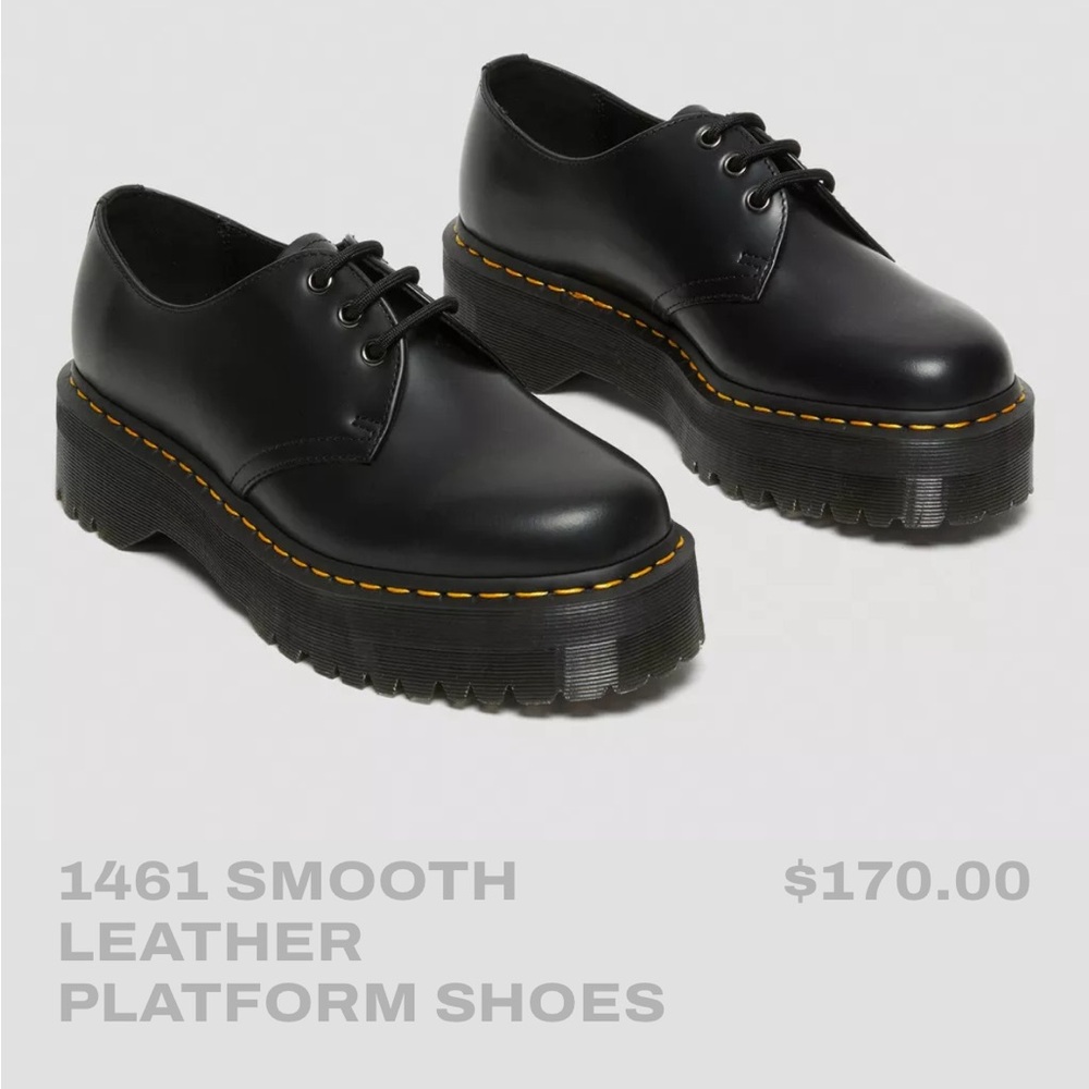Size US 5 Doc Martens 1461 SMOOTH LEATHER PLATFORM SHOES